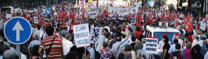 Manifestación contra la reforma constitucional en Madrid.