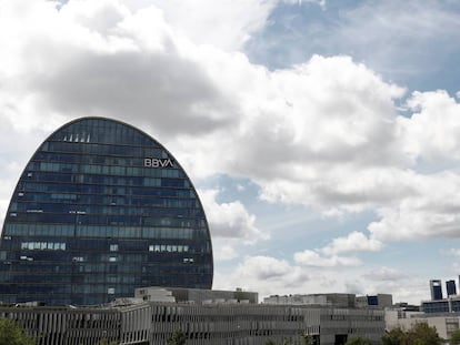 Vista general de la sede del BBVA en el madrileño barrio de Las Tablas, en Madrid. EFE/Mariscal/Archivo