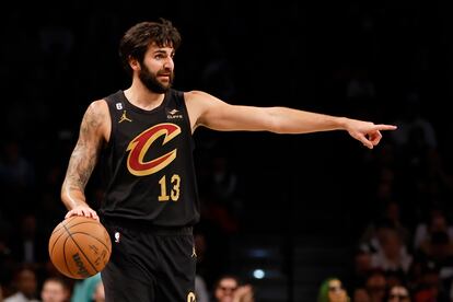 Ricky Rubio, el pasado marzo, con los Cleveland Cavaliers en Nueva York.