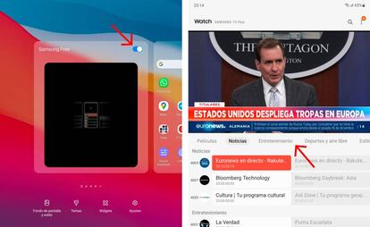 Accede a Samsung TV Plus desde el móvil.