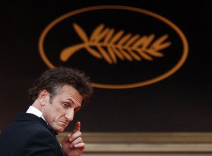 Sean Penn, ayer a su llegada a la ceremonia de inauguración del Festival de Cannes.