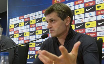 Vilanova, durante la rueda de prensa