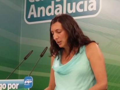 La secretaria general del PP andaluz, Dolores L&oacute;pez, este lunes.