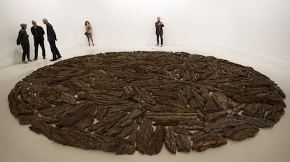 Una de las obras expuestas de Richard Long en el CAC M&aacute;laga.