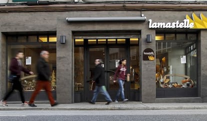 Panadería de Hornos Lamastelle en el centro de A Coruña.