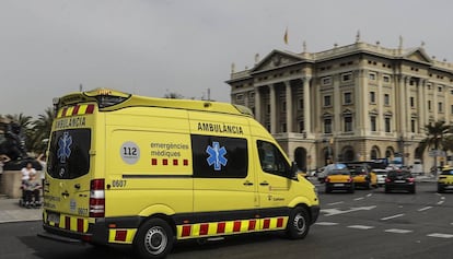 Una ambulancia en Barcelona.