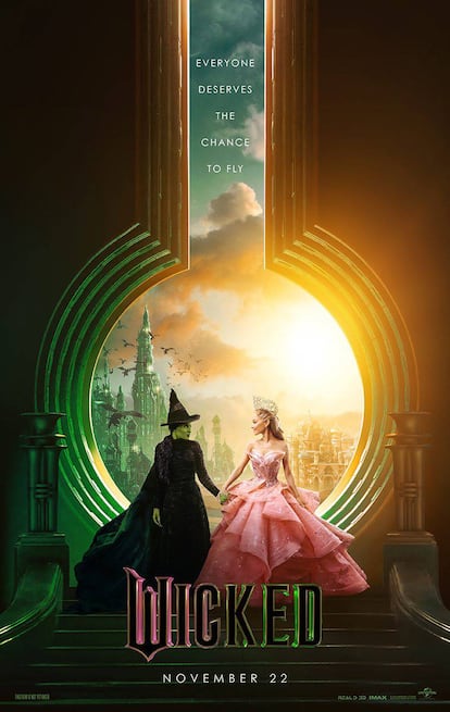 Cynthia Erivo y Ariana Grande en el cartel promocional de 'Wicked'.