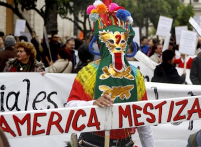 Una manifestación por los derechos de los inmigrantes, organizada en Sevilla en 2008.