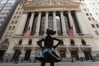 Imagen de la fachada de la Bolsa de Nueva York.