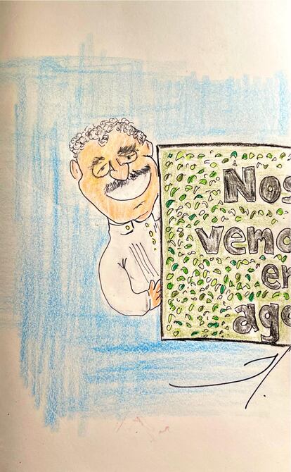 ilustracion de Gabriel García Márquez