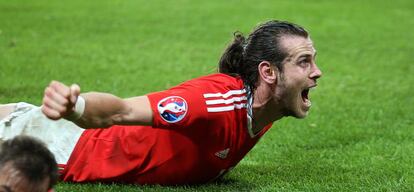 Bale celebra en Lille el pase a la semifinal. 