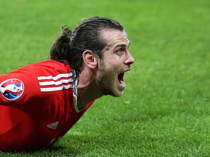 Bale celebra en Lille el pase a la semifinal. 