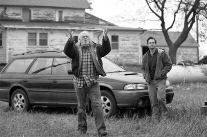 Bruce Dern (left) and Will Forte in Alexander Payne&#039;s Nebraska.