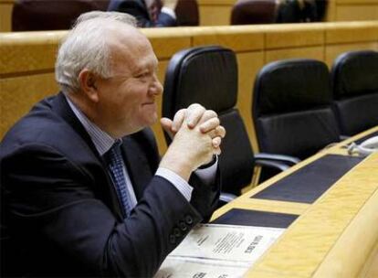 Miguel Ángel Moratinos, ayer en el Senado.