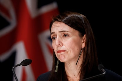 Jacinda Ardern, durante su declaración tras el ataque.  