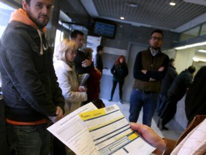 Una oficina de Correos en Madrid, el pasado 10 de diciembre.