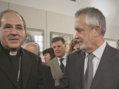 Juan Jos&eacute; Asenjo y Jos&eacute; Antonio Gri&ntilde;&aacute;n, en el Parlamento.