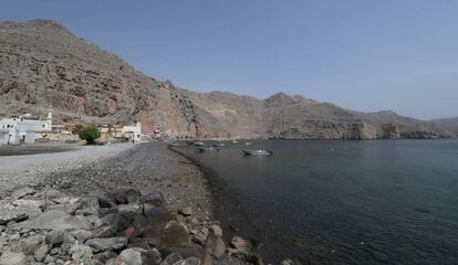 Vista del estrecho de Ormuz desde la provincia de Musandam (Omán) el pasado viernes.