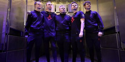 Los jugadores de Astralis, un equipo del deporte electrónico CS:GO