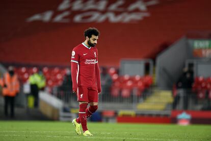 Mo Salah, durante el partido contra el Burnley.