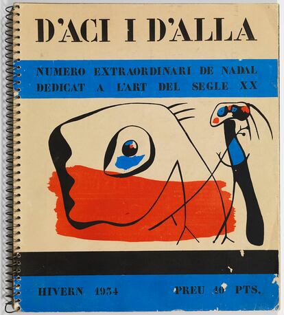 Portada de la revista 'D'ací i d'allà', de 1934, con la portada de Joan Miró. 