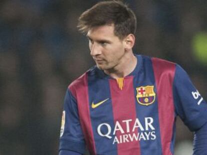 Lionel Messi, en el partido contra la Real Sociedad el pasado s&aacute;bado. 