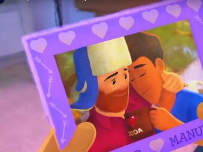 Frame da animação 'Out', da Pixar.