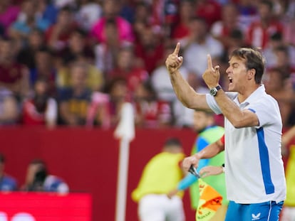 Julen Lopetegui, durante el partido ante el Barcelona.