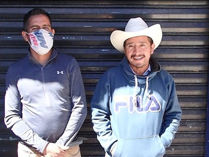 Los activistas indígenas tseltales José Luis Gutiérrez y César Hernández.
