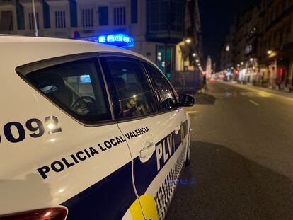 Una patrulla de la Policía Local de Valencia.