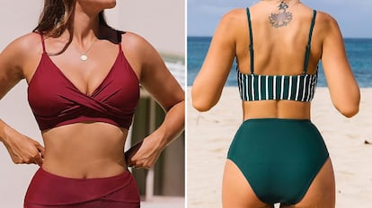 Colores únicos o estampados muy vivos, así se vende en este bikini reductor para mujer.