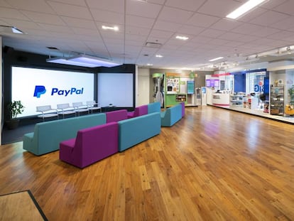Detalle de la sede central de PayPal, en San José. La ciudad, al sur de la bahía de San Francisco, está considerada la capital oficiosa de Silicon Valley.