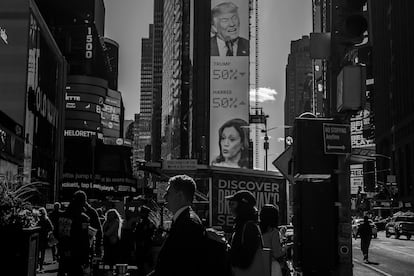 La publicidad a favor de los candidatos toma las calles de Manhattan.