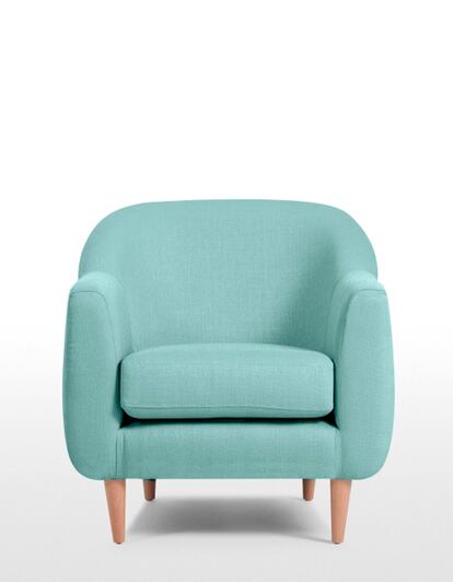 El mobiliario retro, otro clásico que no podía faltar en nuestro shopping. Este sillón es de la tienda online de Made (307 euros)