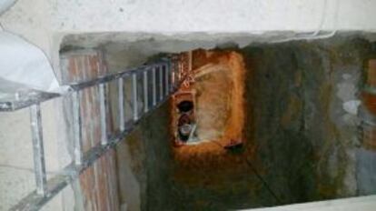 El túnel tenía una profundidad de ocho metros.