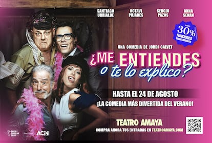 La obra '¿Me entiendes o te lo explico?' estará en cartel hasta el próximo 24 de agosto.