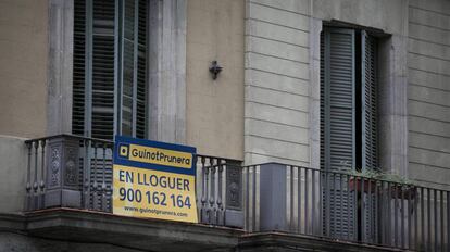 Imagen de archivo de un piso en alquiler en Barcelona.