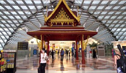 Aeropuerto de Suvarnabhumi, también conocido como el Aeropuerto Internacional de Bangkok.