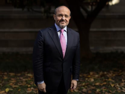 El presidente del Partido Popular de Cataluña, Alejandro Fernández, el martes en el Parlament.