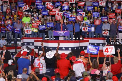 Donald Trump durante un rally en Johnstown (Pensilvania), el 30 de agosto.