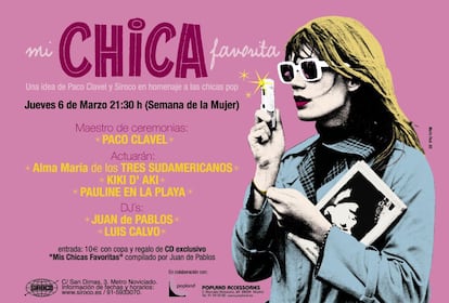 Homenaje a las chicas pop organizado por Paco Clavel.