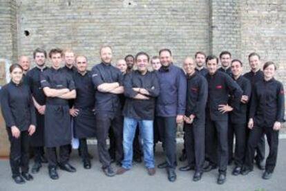 El equipo de cocina dirigido por Juan Amador.