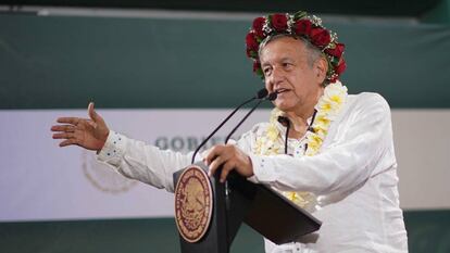 Andrés Manuel López Obrador, en Chiapas.
