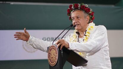 Andrés Manuel López Obrador, en Chiapas. 