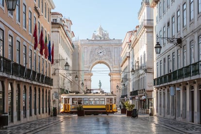 Arco de Rua Augusta, en el barrio de Baixa (Lisboa).