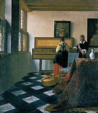 <i>Lady at the virginal with a gentleman</i> (1662-1665), de Vermeer, de la coleccin real britnica.