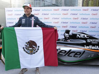 El piloto mexicano de F1 Sergio Pérez.