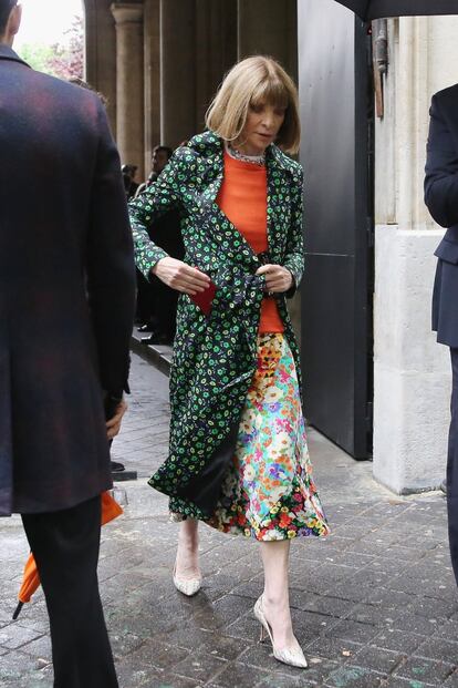 La todopoderosa editora de la revista 'Vogue' Anna Wintour, a su llegada, el domingo, al desfile de la alta costura de Proenza Schouler en París.