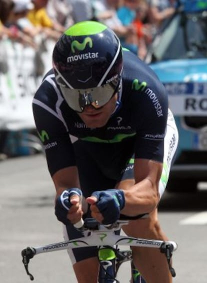 José Joaquín Rojas durante la etapa prólogo del Tour de Francia.