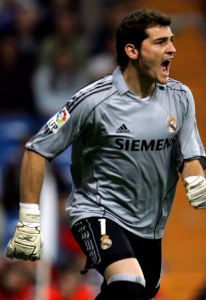 Casillas, en un expresivo gesto durante un partido.